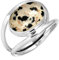 Jeweloporium 925 Silber Ringe für Damen Größe 54(17.2) Mehrfarbig Echt Dalmatiner Edelstein Kostüm Silber Ringe Valentinstag - Geschenk Jahrgang Schmuck