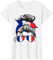 French Girl France Fille Française France Femmes Drapeau Français T-Shirt