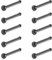 Decentraland 10 Stück Schwarz-Schwarz (I-förmiger Nasenring) Nasenstecker aus Chirurgenstahl/Titan für Damen-Nasenloch-Piercing-Schmuck, 20 g