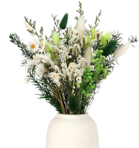 Vyuwast 30 Stück Trockenblumen Deko Grün Set Don't Forget Me Natürliche Getrocknet Blumen Dried Flowers Pflanzen Blumenstrauß Boho Deko für Wohnzimmer Home Hochzeit Vasen Tischdeko