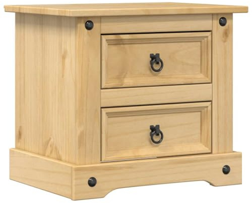 vidaXL Nachttisch Corona 53x39x47 cm Massivholz Kiefer