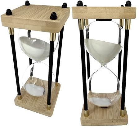 Temporizador De Reloj De Arena Durante 30 Minutos Decoración para Cumpleaños Estante De Libros Juego De Escuela Aprendizaje Temporizador De Reloj De Arena 30 Minutos Ornamento Hourglass Timer Blanco