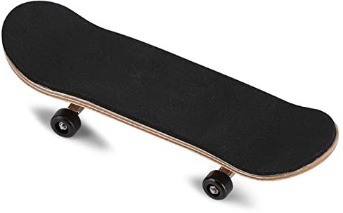 flexman DIY Fingerboard Komplette Holz Pro Set, 3,78X1,1 Ahornholz Legierung Fingerboard Finger Skateboards mit Pro Trucks CNC Lager Räder Schaumstoff Griff Band (Schwarz)
