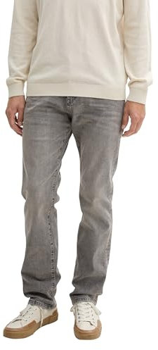 TOM TAILOR Herren 1035877 Jeans Marvin Straight, 10218-Used Light Stone Grey Denim, 32W / 32L