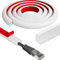 1m Kabelkanal Weiß Selbstklebend Mini,Flexibler Silikon Halbrund Kabelkanäle,Kabelabdeckung Cable Hider,Kabelschacht zum Verstecken für 1 Kabel zum Verstecken von Stromkabeln zu Hause oder im Büro