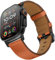UUPWPOKT Compatible con Apple Watch Ultra 2/1 Band de 49 mm, 46 mm, 45 mm, 44 mm, 42 mm, correa de piel auténtica para iWatch Ultra Series 10, 9, 8, 7, 6, 5, 4, 3, 2, 1, SE, naranja/negro