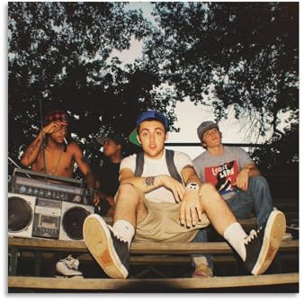 DAGUYS Poster mit Hip-Hop, Rapper, Mac Miller, K.I.D.S. Alben, 2 Stück, Leinwand-Kunstdrucke, Poster, Foto, Gemälde, Poster, Raumdekoration, 40 x 40 cm