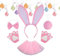 Imtrub -Party-Kostüm, buntes Osterhasen-Outfit, lustiges Halloween-Stirnband, -Cosplay-Set für Geburtstagsfeiern