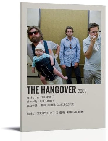LRXDECOR The Hangover Poster, klassisches Filmposter auf Leinwand, Wandkunstdruck für modernes Zuhause, Schlafzimmer, ästhetische Dekoration