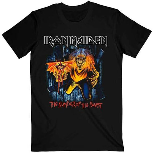 Rock Off officially licensed products Iron Maiden Number of The Beast Eddie Panel Burst T Shirt S Black