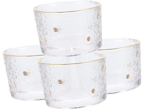 CIYODO 4 Piezas Taza de té fiesta tazas de sake copa de sake vidrio de té vaso de sake Vine Cup Copa de bebidas Taza de jugo taza de postre Taza de agua taza estilo japones