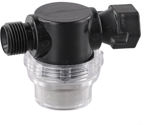 Plastic Water Filter 1/2 Inlet Outlet with 50 Mesh Screen for RV Garden Pump Protection