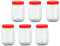 QUANTA Clear Plastic Jars with Screw Lids (500ml) - Set of 6 Airtight, Stackable, Durable Storage Containers for Sweets, Spices, Cereal, Crafts - BPA-Free, Reusable, and Leakproof