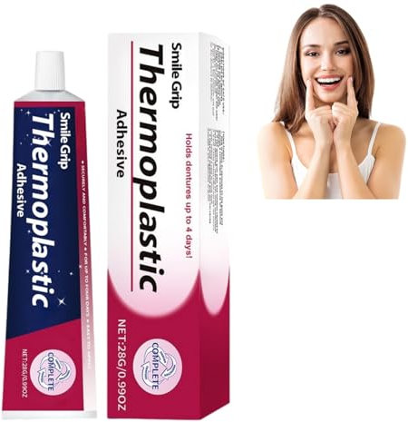 Crema adhesiva termoplástica, cómodo adhesivo Dentu-re, seguro Den-ture Adhe/sive, pegamento Den-tal para dientes, práctico pegamento para dientes, kit de reparación D-enture, fijador dentu-re