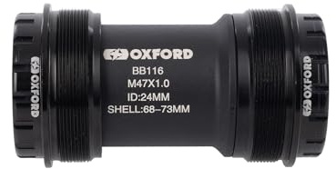 Oxford Hollowtech T47 Bottom Bracket (68/73mm) | Threaded Bb Cycle Bike Maintenance Tretlager (68/73 mm) Fahrradwartung mit Gewinde, Schwarz