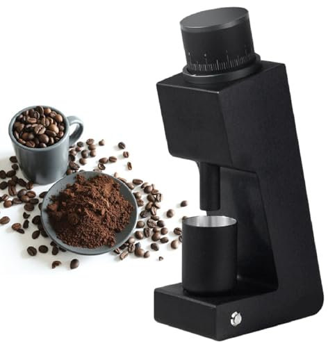 TBANVOO Electric Burr Coffee Grinder 76.5° Tilt Body, Infinite Speed Adjustable Coffee Grinder, Coffee Grinder Electric for Espresso/Drip/French Press/Cold Brew,Black