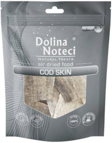 Dolina Noteci SNACKS for DOGS Healthy Nutritious Air Dried FOOD (30g, Cod Skin)