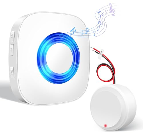 PHYSEN Kit Estensione Segnale Wireless per Campanello - Amplificatore Campanello e Suoneria, Trasmissione Senza Fili per Campanelli Esistenti, Ideale per Camera da Letto, Soffitta e Cantina