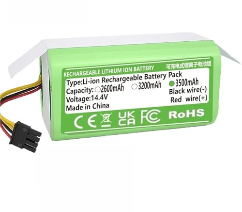 Batería De Iones De Litio De 14,4 V Y 3500 MAh, Compatible Con Cecotec Y Conga 1590, 1490, 1290 Y 1390.(L4P-3500mAh 1pcs)