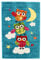 MonBeauTapis Pflaume 100160 Fuji Eulen Kinder Teppich Mischung aus Wolle/Polypropylen Blau 150 x 100 cm