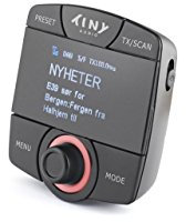 Tiny Audio C6 Autoradio, digital, Schwarz, tragbares Radio (für Auto, digital, DAB, DAB, FM, Schwarz, Drehregler, CC)