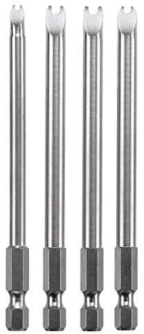 kwb Spanner Bit-Set - 4-tlg. Extra lang 100 mm - 1/4'' Zoll nach ISO 1173 E 6.3 - Hochwertige Schraubendreher Bits