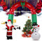 Aufblasbar Schwibbogen mit Weihnachtsmann und Schneemann mit Lichterkette 240 cm