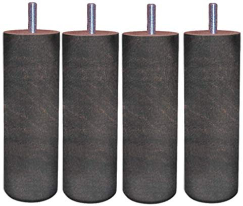 MARGOT 3700527833859 Caméléon Cylindre Lot de 4 Pieds de lit Bois Chêne grisé Hauteur 15 cm