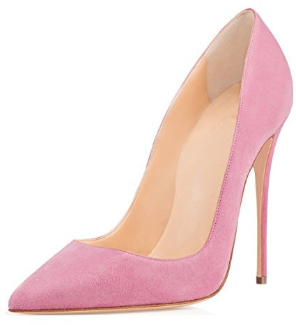 Soireelady Scarpe con Tacco Donna,Tacco a Spillo Alto 12cm Rosa EU36.5