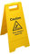 Schild mit Aufschrift Caution Floor Slippery When Wet, doppelseitig, Gelb