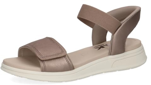 CAPRICE Damen Caprice Sandale 9-28210-46 Braun G-weiteFlache Sandale