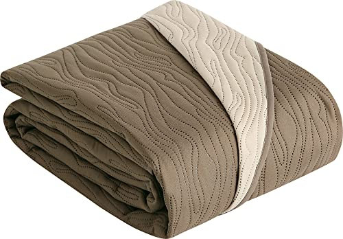Erwin Müller Tagesdecke Polyester braun/Creme Größe 220x250 cm