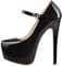 MissHeel Women's Black High Heels for Women Patent Leather Fancy Sandals Stiletto Mary Jane Size 13