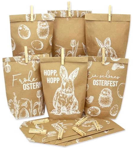 Papierdrachen braune Tüten Bedruckt Packpapier mit weißem Druck + Klammern