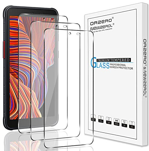 NEWZEROL 3 Pièce Verre Trempé pour Samsung Galaxy Xcover 5 Protecteur d'écran, Bord Incurvé Anti Scratch 9 Hardness Protecteur D'écran en Verre Trempé Haute Définition - Transparent