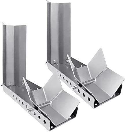 NAIZY Caballete delantero para motocicleta Soporte para motocicleta de acero con recubrimiento en polvo Abrazadera delantera Soporte para rueda - Paquete de 2