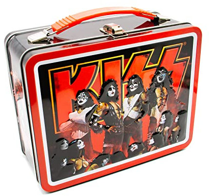 AQUARIUS Kiss Fun Box – Stabile Aufbewahrungsbox aus Blech mit Kunststoffgriff und geprägter Frontabdeckung – Offiziell lizenziertes Kiss Merchandise & Sammlerstück Geschenke für Kinder, Jugendliche