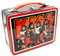AQUARIUS KISS Fun Box - Caja de almacenamiento de lata resistente con mango de plástico y cubierta frontal en relieve, producto oficial de KISS y regalos coleccionables para niños, adolescentes y