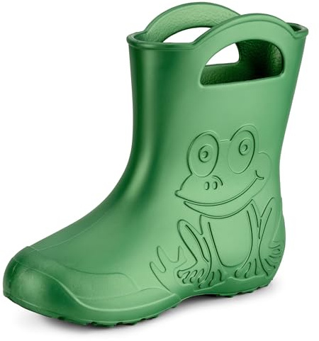 Ladeheid Eva Gummistiefel Damen federleichte wasserdichte Damenschuhe Regenschuhe LA-CA-09 (Smaragdgrün, 40/41 EU)