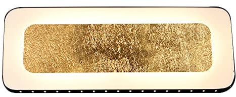 Eco-Light Solaris S - LED Wand- und Deckenleuchte mit Blattgold-Oberfläche 12 Watt Lichtleistung, Edel Wohnzimmer, Schlafzimmer am Tisch und Esszimmer