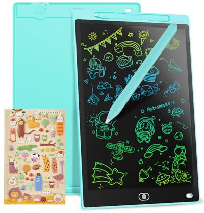 Genialba 10 inch LCD Writing Tablet - Colorful Screen Drawing Board for 2-7 Year Old Boys & Girls - Educational Toys Gifts for Birthday & Christmas (Blue)