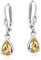Materia Citrin Ohrringe Silber 925 - Edelstein Damen Ohrhänger orange SO-448-Orange