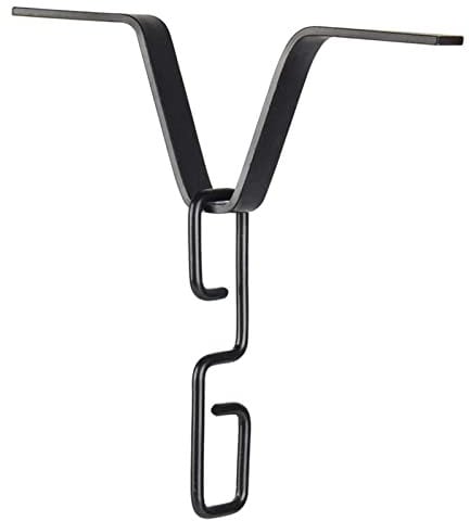 Fowybe Rain Chains Adapter | Rustproof V-Shaped Rain Chain Gutter Adapter Hook Suitable for Downspout Outlet | Black Monarch Rain Chain Gutter Adapter Suitable for Any Standard-sized Gutter