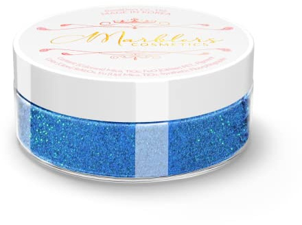 MARBLERS Cosmetic Grade Glittery Mica Powder [Santorini] 0.14oz (4g) | Glica | Non-Toxic | Vegan | Cruelty-Free | Eyeshadow, Nail Polish, Nail Art | Festival, Rave & Party Makeup | Body & Face