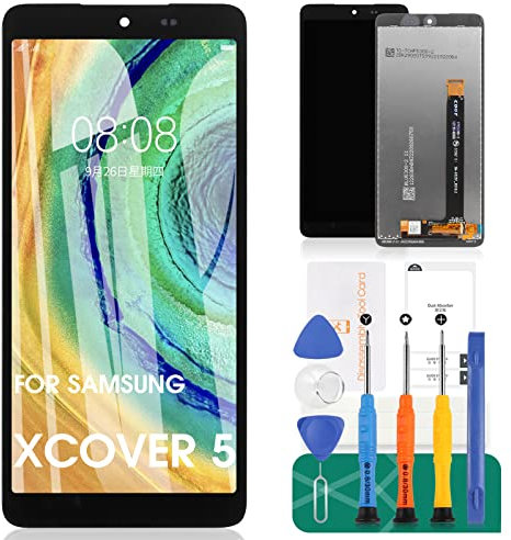for Samsung Galaxy Xcover 5 LCD Screen for Samsung Xcover 5 Screen Replacement Xcover 5 LCD Display G525 Touch Digitizer Assembly SM-G525F, SM-G525F/DS Repair Parts Kits(Black