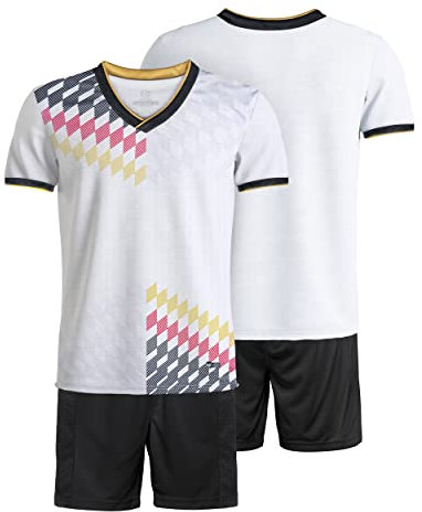 besbomig Fussball Trikot Kinder, Schnelltrocknendes Fußballbekleidung Jungen-Trikot Team Ausbildung Wettbewerb Sportbekleidung für Fußball, Basketball, Laufen