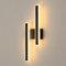 comely Aplique de Pared Interior, 32W Lampara de Pared LED Moderna, 3000K Luz Blanco Cálido Iluminación de Pared en Acrílico para Dormitorio, Sala de Estar, Cocina, Pasillo (Negro),WARM-106