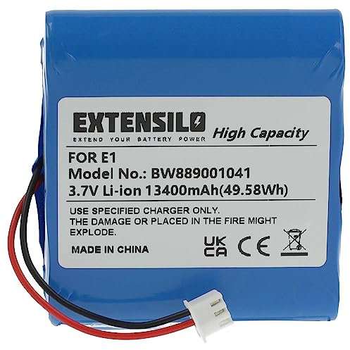 EXTENSILO Battery compatible with Pure Evoke Mio Union Jack, One Flow, Sensia, VL-60924, Verona Digital Radio (13400mAh, 3.7 V, Li-ion)