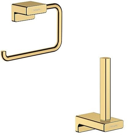 Hansgrohe Porte-Papier WC AddStoris + Réserve Porte-Papier Aspect doré Poli