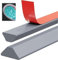 2 m Splash Protection Strip Shower Self-Adhesive T-shape Walk-in Shower Floor Water Barrier, Silicone Shower Threshold for Frameless Shower Door, Water Stopper Strip for Wet and Dry Separation (Grey)